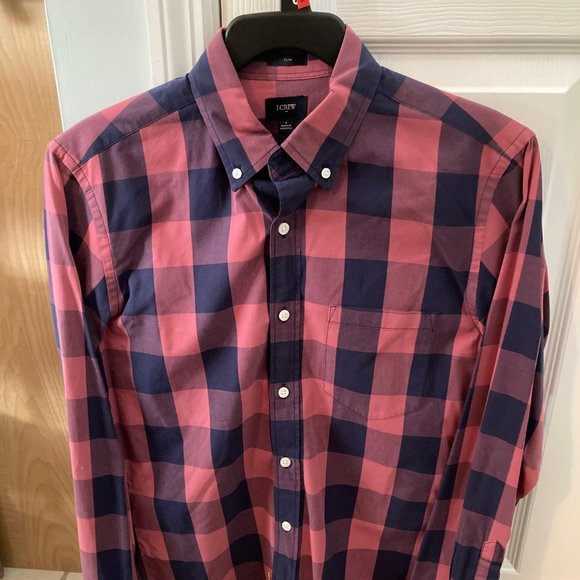 Chemise Homme J.Crew Slim à Carreaux - Taille S, 100% Coton, Occasion Très Bon état